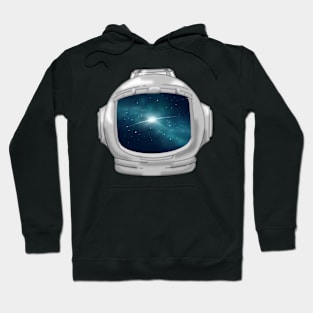 Space Helmet Galaxy Reflection Hoodie